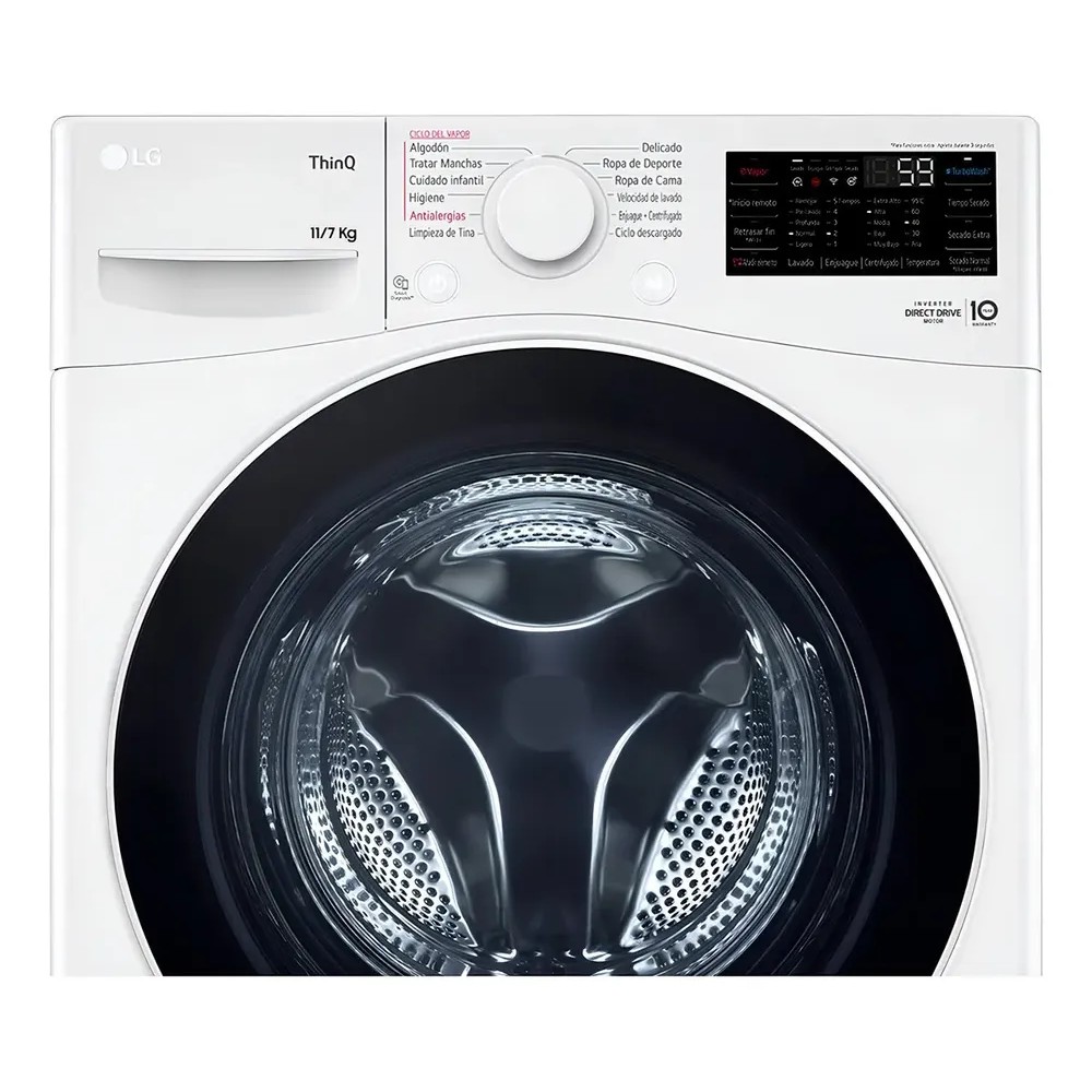 124126-5 LAVASECARROPA LG INVERTER WD11WVC3S6 11 KG. C/FRONTAL BCO.