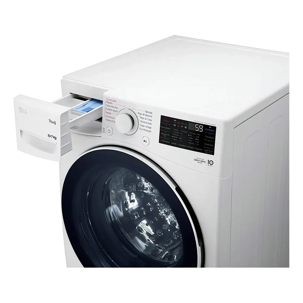 124126-6 LAVASECARROPA LG INVERTER WD11WVC3S6 11 KG. C/FRONTAL BCO.