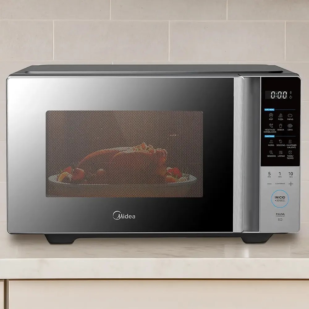 124758-4 HORNO MICROONDAS MIDEA MMO20CMO-EMPCMS DIGITAL 20 LTS. GRIS