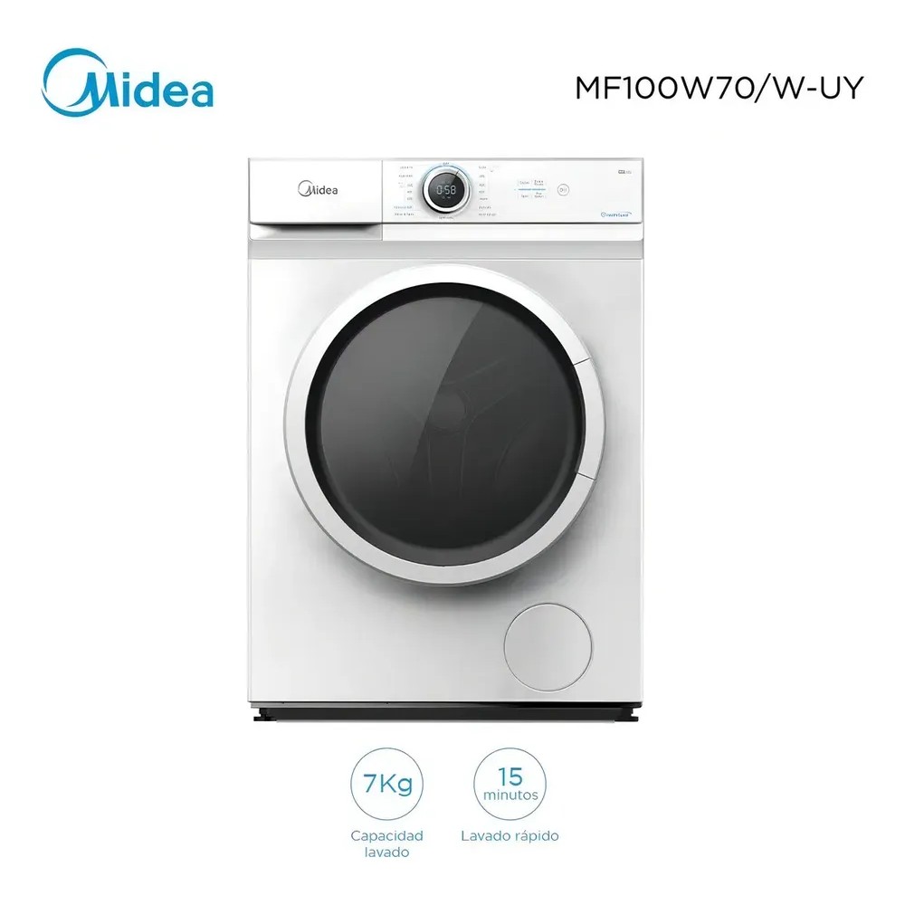 124761-2 LAVARROPA MIDEA MF100W70/WB-UY 7 KG. C/FRONTAL BLANCO