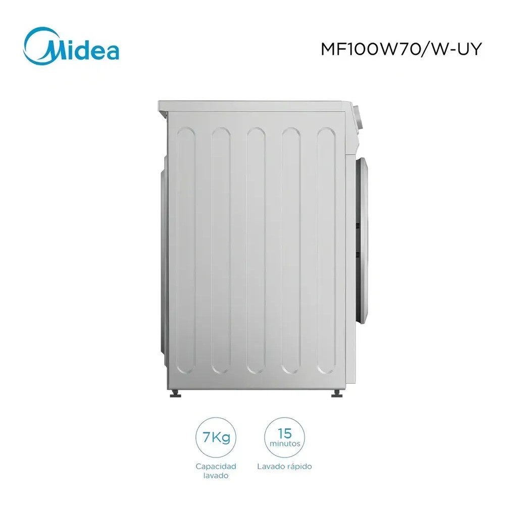 124761-6 LAVARROPA MIDEA MF100W70/WB-UY 7 KG. C/FRONTAL BLANCO