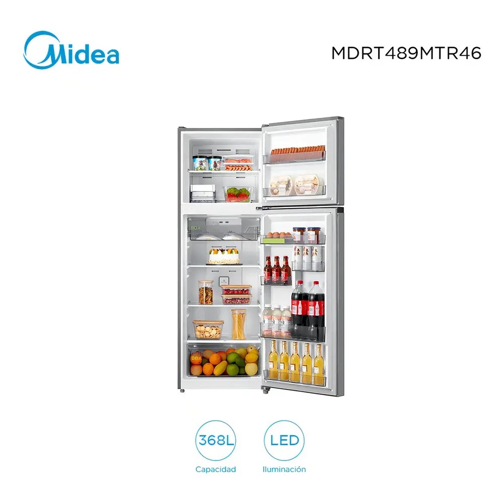 125062-4 REFRIGERADOR MIDEA INVERTER MDRT489MTR46WINV 368 LT. F. SECO C/DISP. INOX