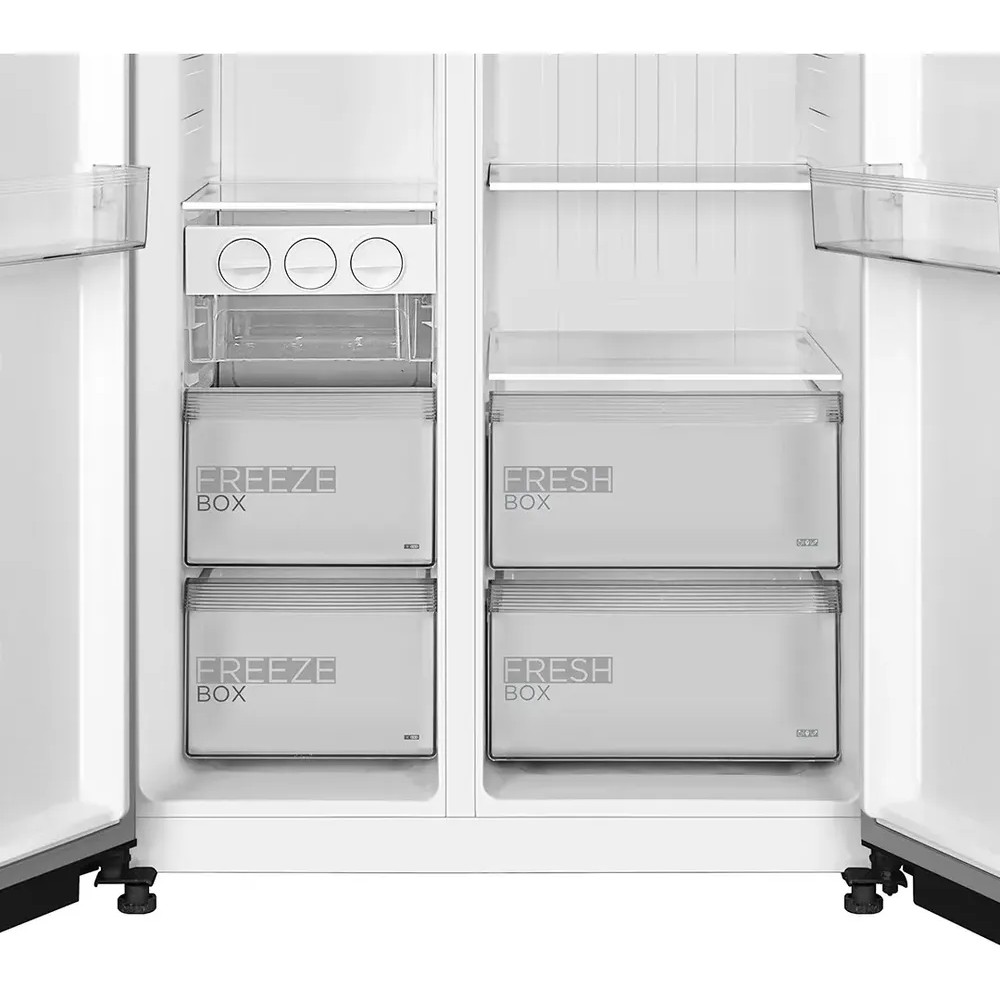 125063-3 REFRIGERADOR MIDEA INVERTER MDRS710FGG28W 587 LT. F. SECO C/DISP. BLACK
