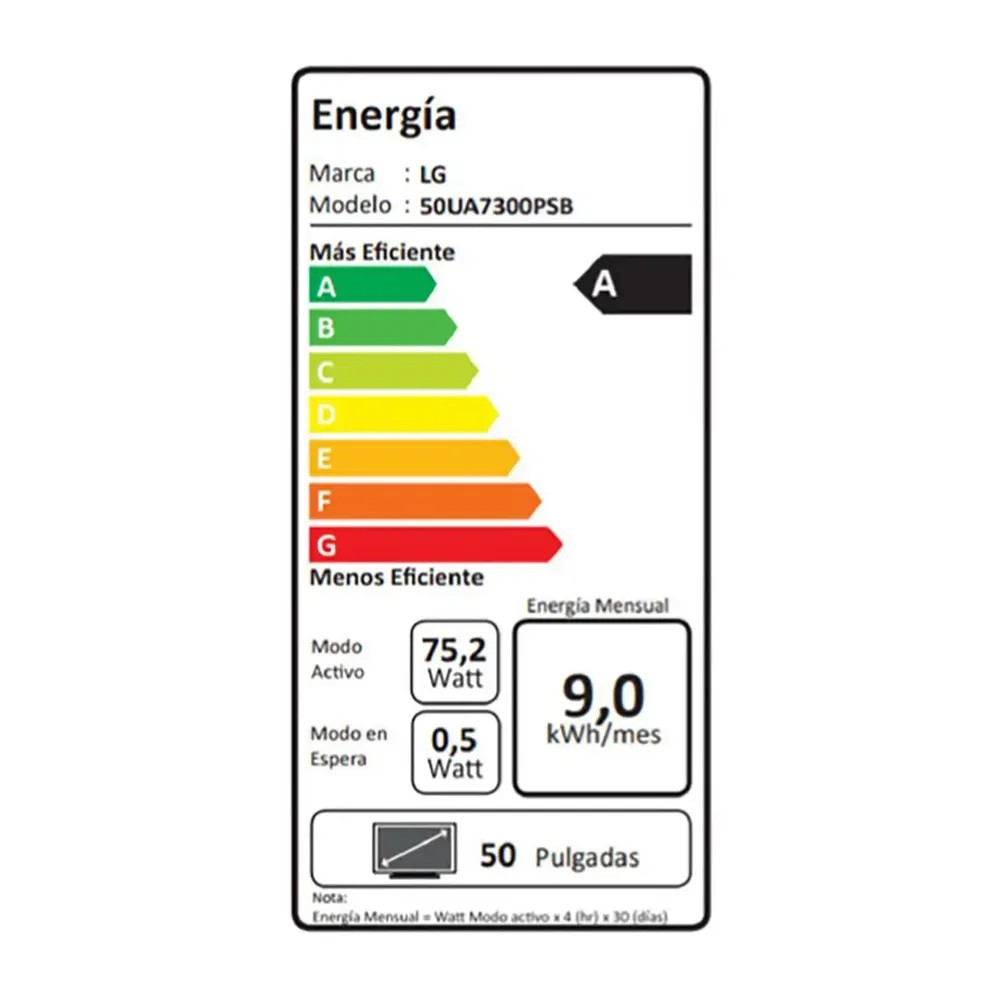 125573-7 TELEVISOR LG LED 50" 50UA7300PSB UHD SMART