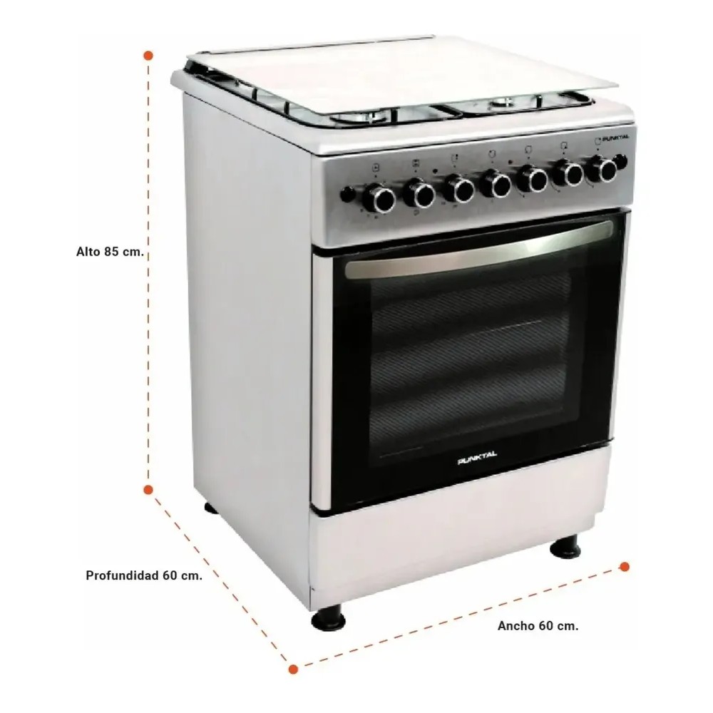 99922-3 COCINA PUNKTAL PK-1050ETK TURKIA 3+1 HORN. Y HORNO INOX (3283)