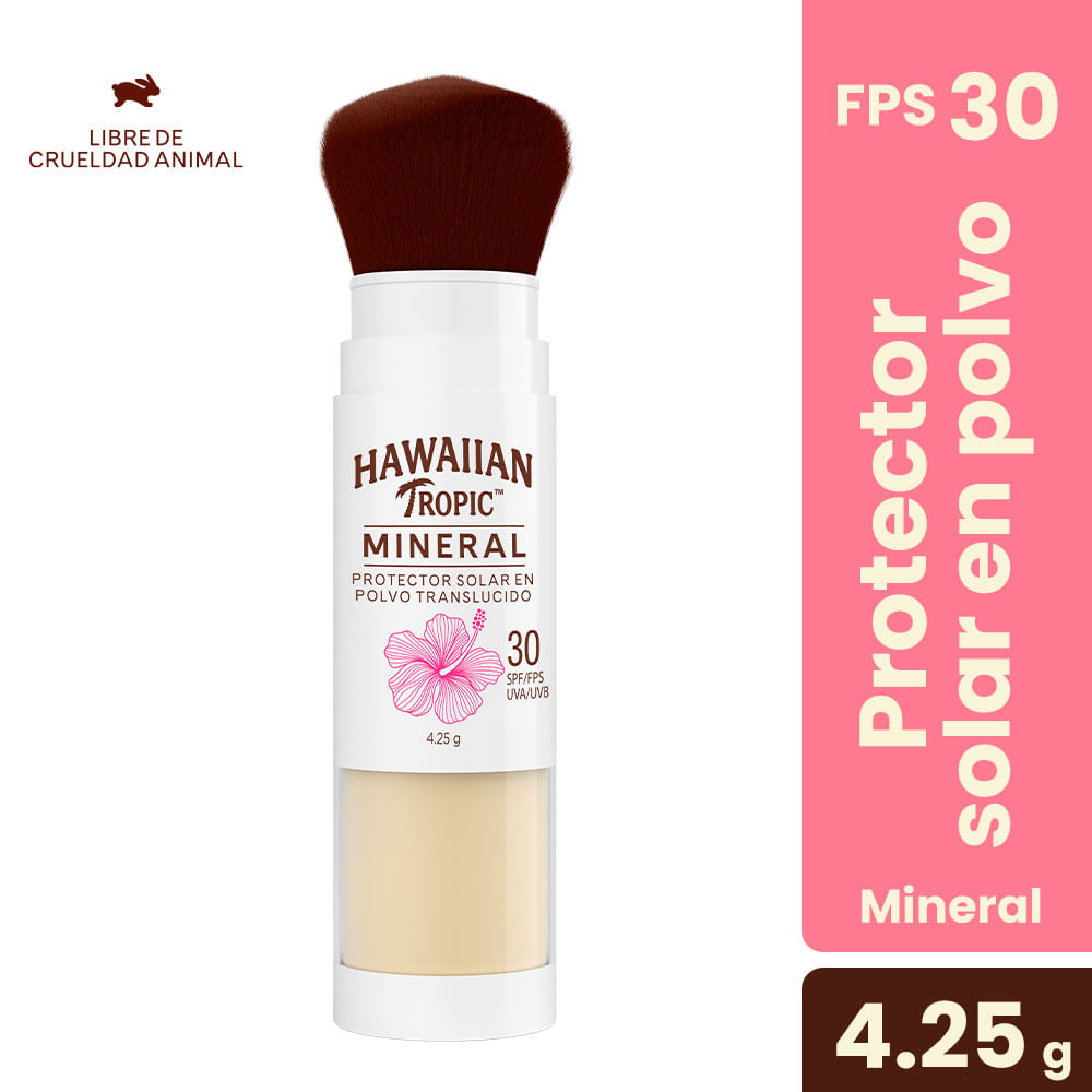 075486138899 HAWAIIAN TROPIC MINERAL FACE PROT. SOLAR EN POLVO S/COLOR SPF30 4,25 GRS. (4160)