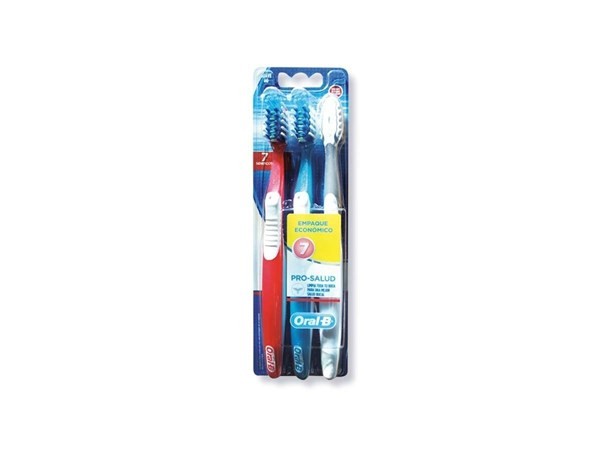 3014260842468 CEPILLO DENTAL ORAL-B 7 BENEFICIOS PACK X 3 UN. (6668)