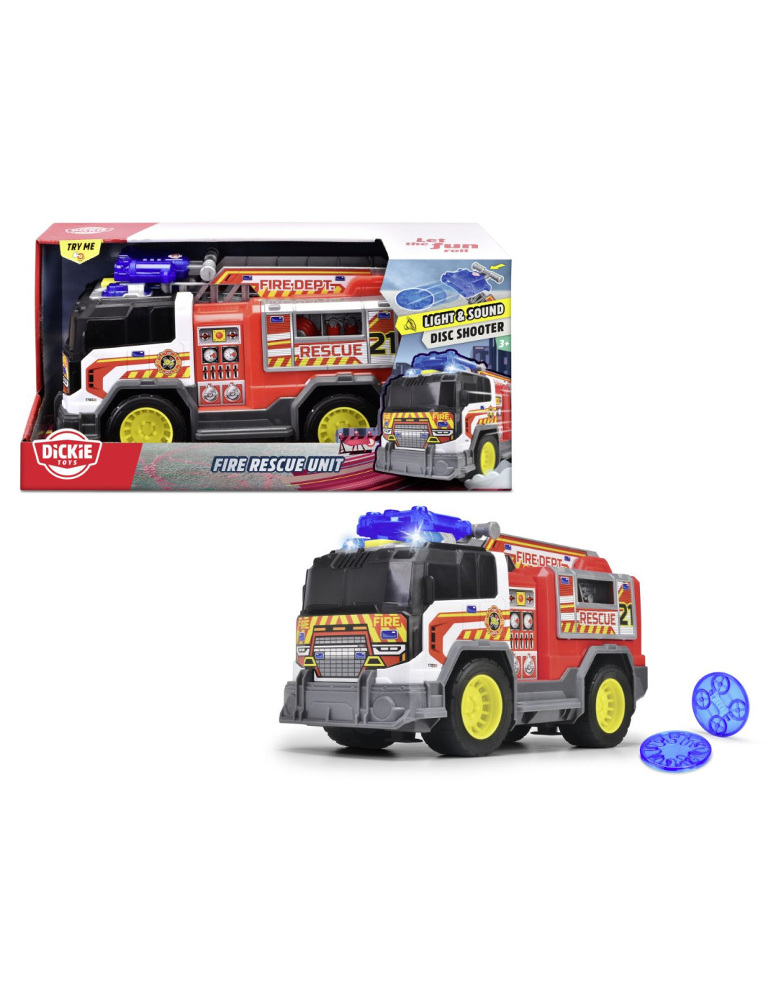 4006333088605 JUGUETE DICKIE CAMION DE BOMBEROS C/LUCES Y SONIDO (203306020)