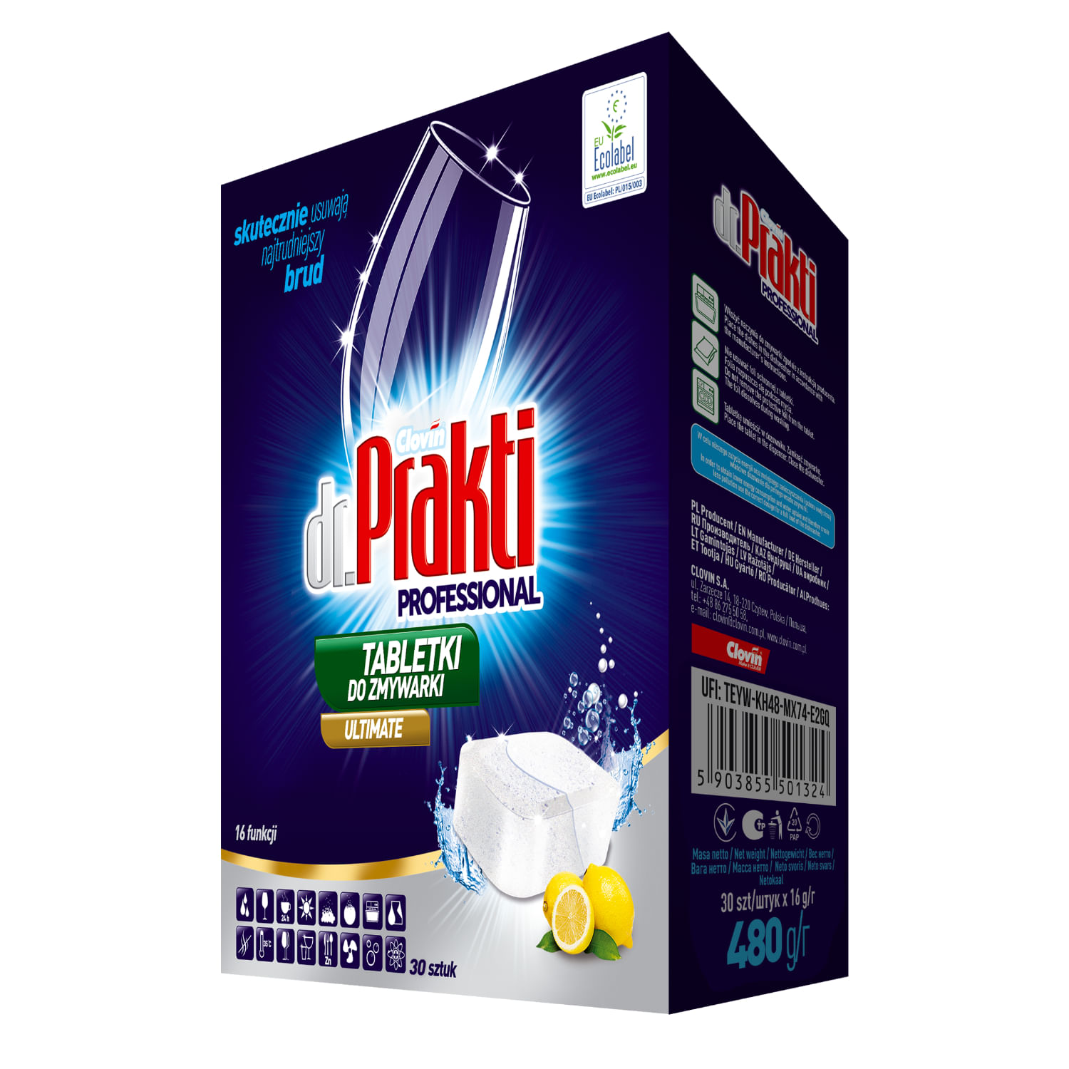 TABLETA P/LAVAVAJILLA DR. PRAKTI X 30 UN. 480 GRS. (11306)