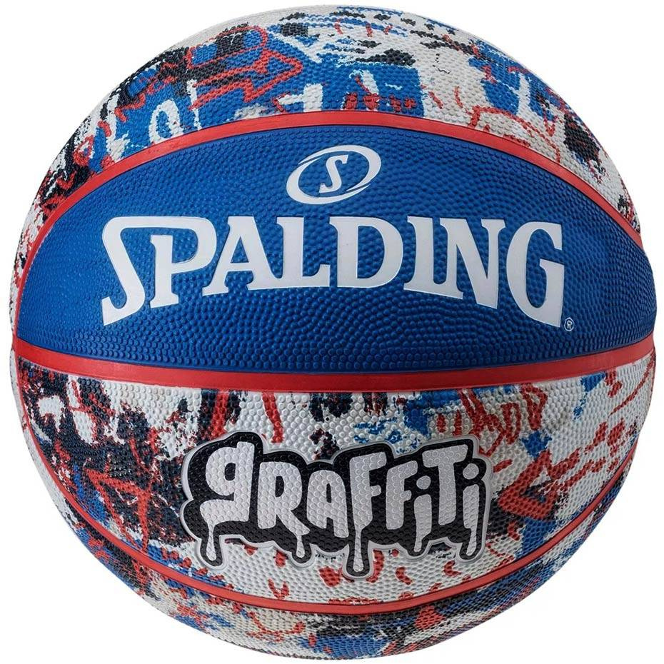 689344405933 PELOTA BASKETBALL SPALDING GRAFITTI Nº7 AZUL Y ROJA (84377Z)