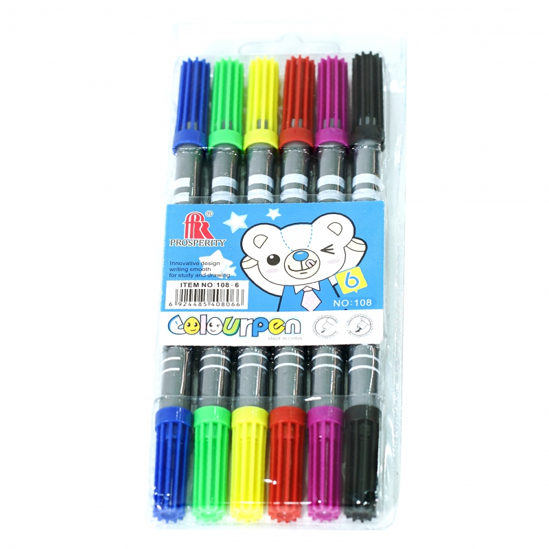 6924485408066 MARCADOR SILVAPEN WATER COLOR PENS GRUESO X 6 UN. (358-6)