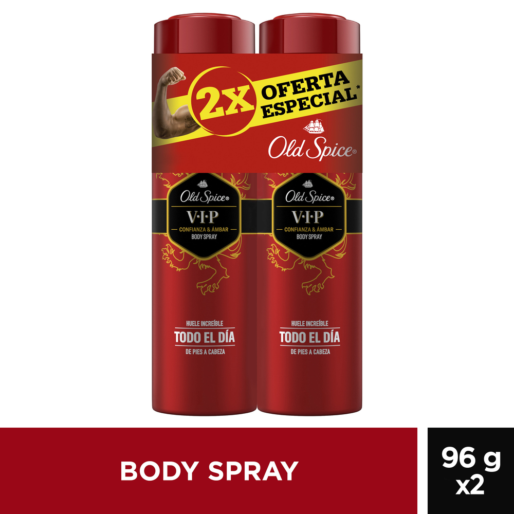 DESOD. AER. OLD SPICE B. SPRAY 2 X 150 ML. VIP (2999)