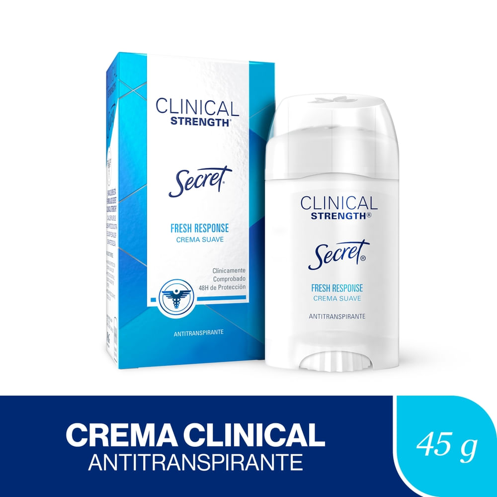 DESODORANTE BARRA SECRET ANT. CLINICAL ST. 45 GRS. FRESH RES