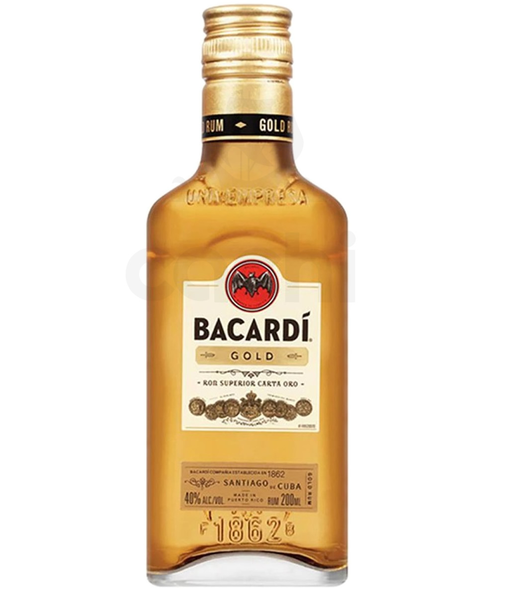 7501008612040 RON BACARDI PETACA 200 CC. CARTA DE ORO (700549)