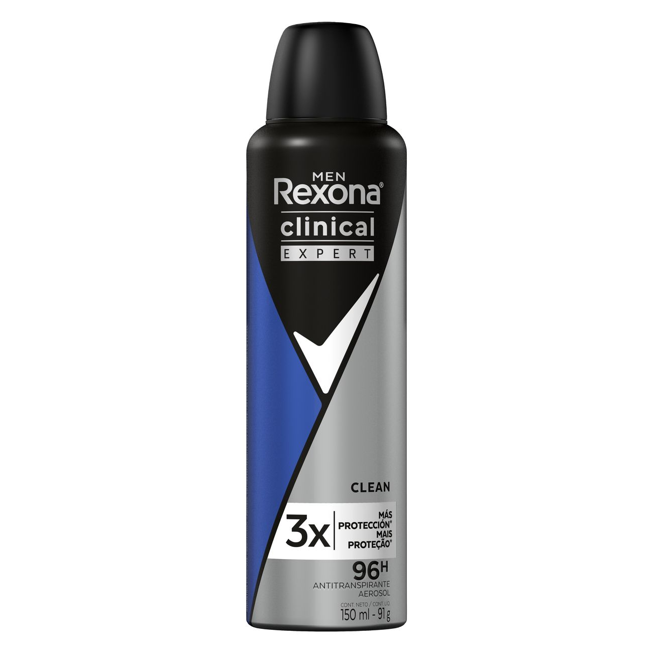 DESOD. AER. REXONA CLINICAL MEN 96 HS. 91 GRS. CLEAN