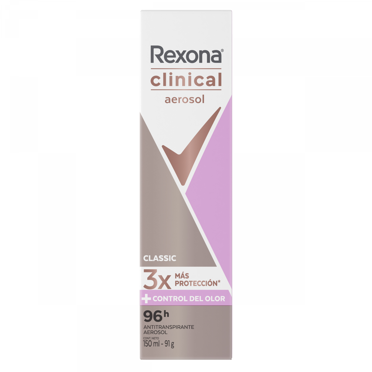 7506306214989 DESOD. AER. REXONA CLINICAL WOMEN 96 HS. 91 GRS. CLASSIC REF