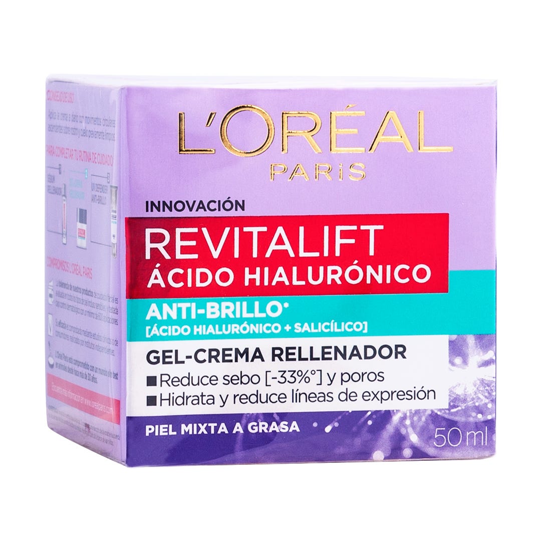 7509552796131 CREMA L´OREAL REVITALIFT GEL AC. HIALURONICO DIA 50 ML