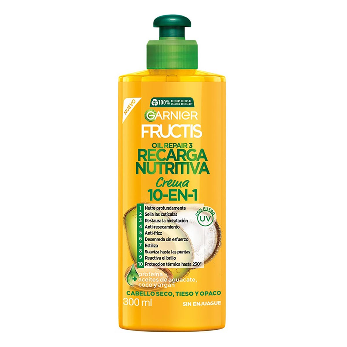 CREMA CAPILAR FRUCTIS 10 EN 1 300 ML. OIL REPAIR REC. NUTRIT