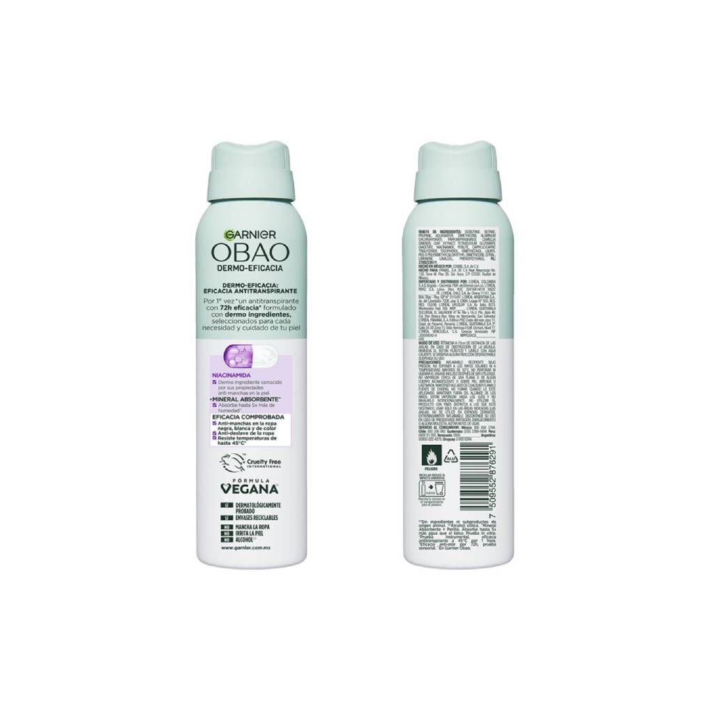 7509552876291 DESOD. AER. OBAO DERMO 150 ML. NIACINAMIDA (H5701000)
