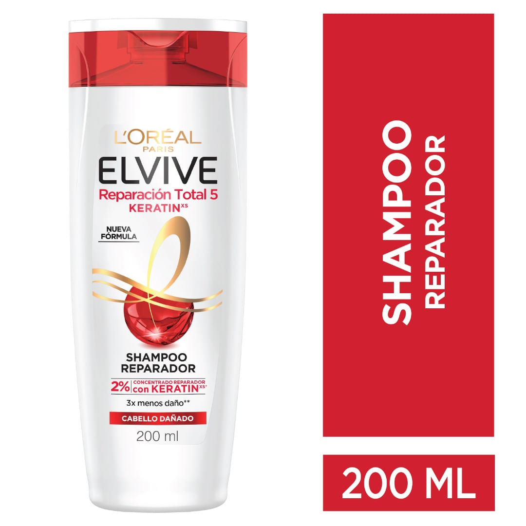7509552902532 SHAMPOO ELVIVE 200 ML. REP. TOTAL 5+ KERATINA (H5726300)