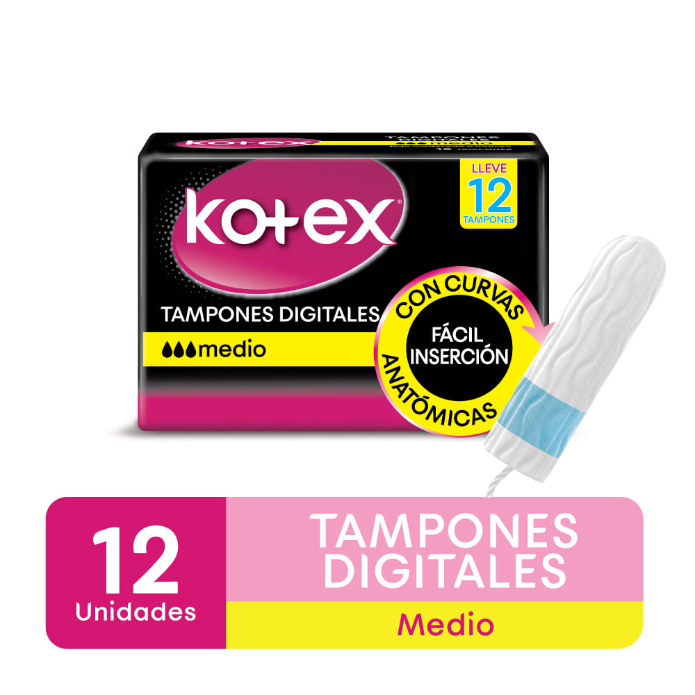 7702425808041 TAMPONES KOTEX DIGITAL 12 UN. MEDIO (68852258)