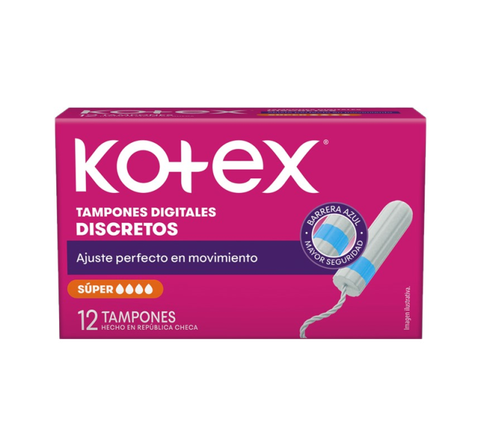 7702425808058 TAMPONES KOTEX DIGITAL 12 UN. SUPER (68849220)