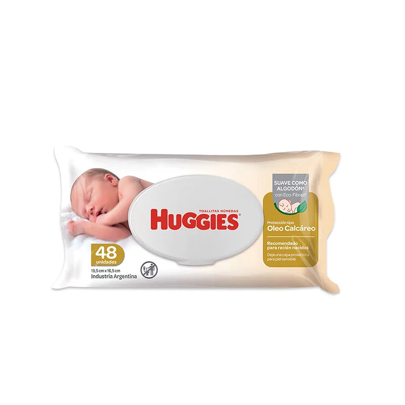 7702425848511 TOALLAS HUMEDAS HUGGIES PROT. TIPO OLEO CALCAREO 48 UN. (65432574 )