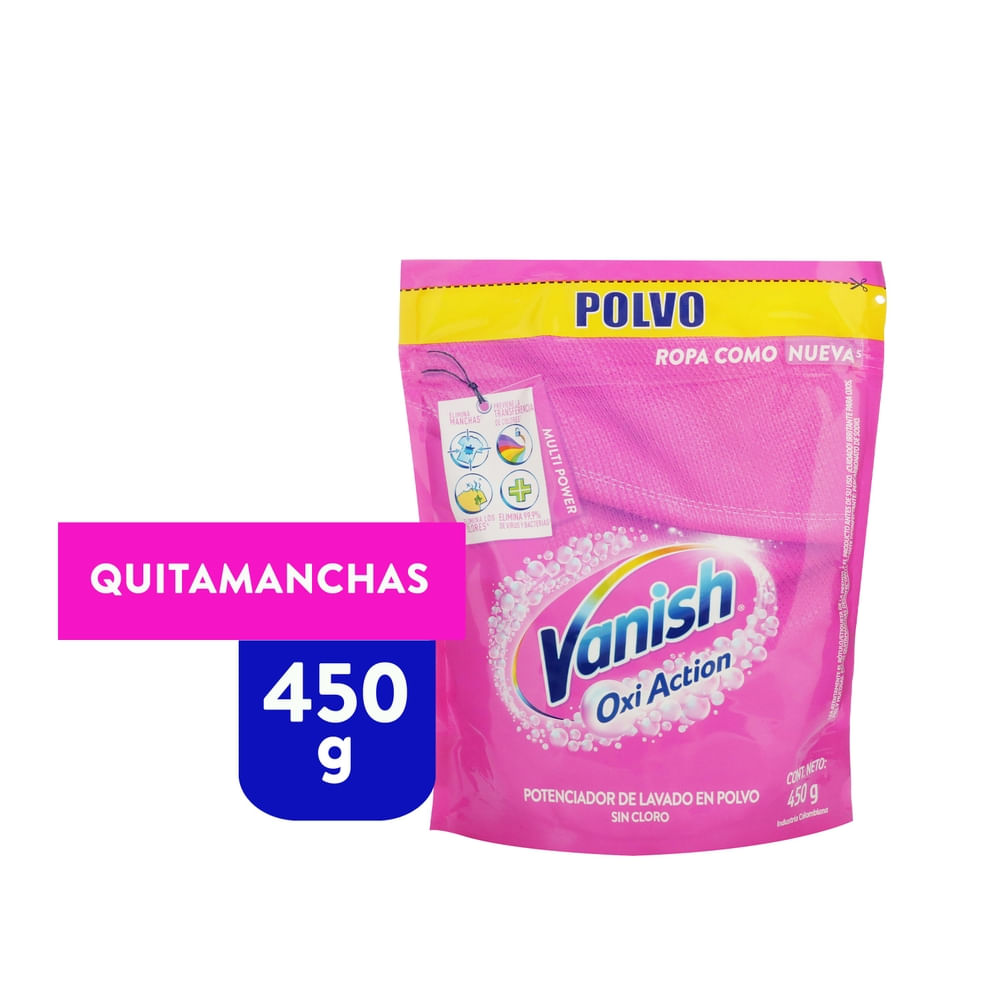 7702626214825 PRELAVADO VANISH OXI ACTION POLVO ROSA DP. 450 GRS. (7442)