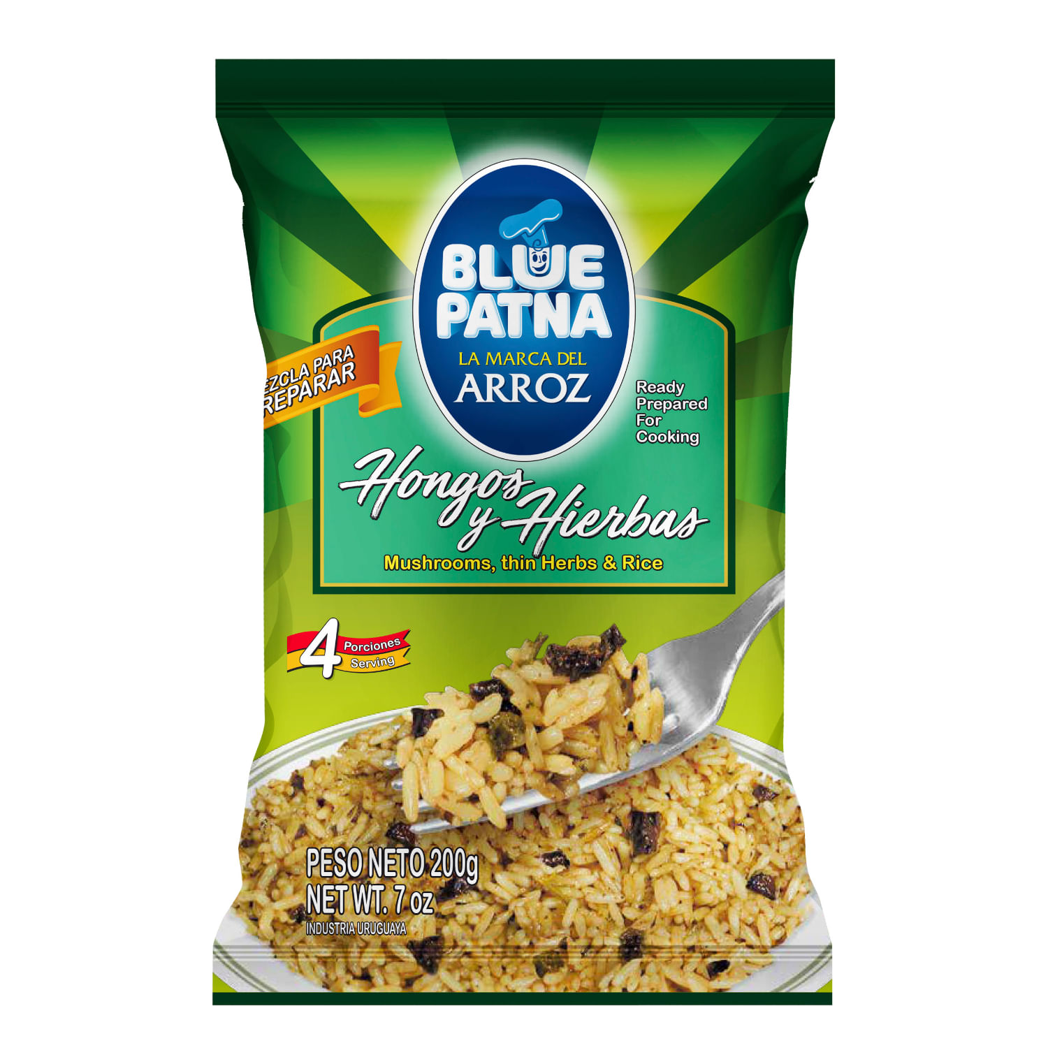 ARROZ COOPAR BLUE PATNA SAB. C/HONGOS & HIERBAS 200 GRS.