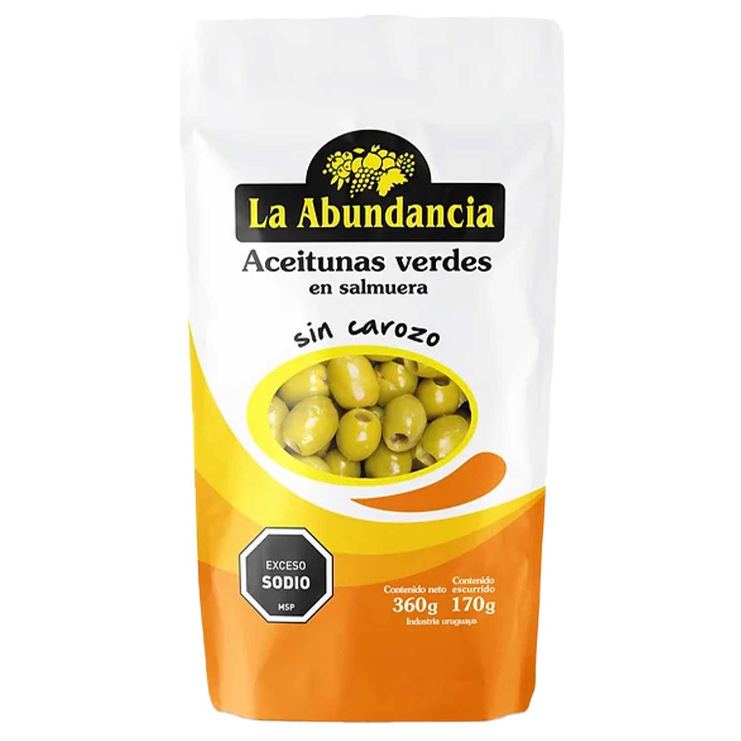 ACEITUNA LA ABUNDANCIA S/CAROZO 300/150 GRS. D.PACK