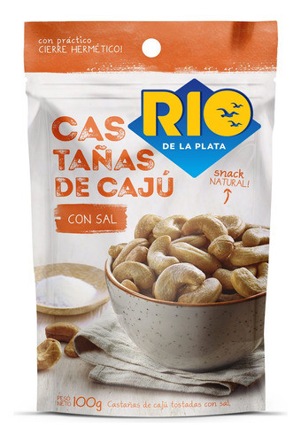 7730205061522 CASTAÑAS CAJU C/SAL RIO DE LA PLATA 100 GRS. (6187)