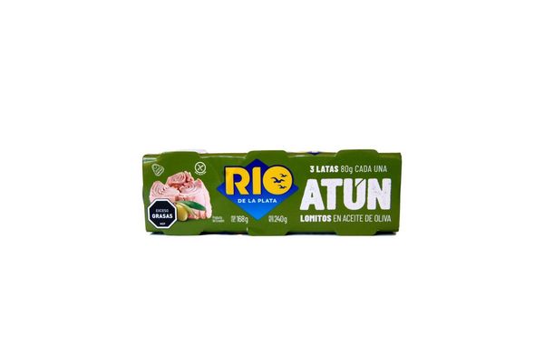 ATUN ENTERO E/ACEITE DE OLIVA RIO DE LA PLATA PACK 3 X 80 GR