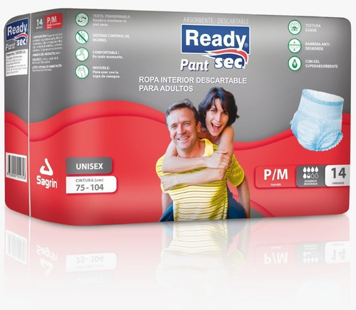 ROPA INTIMA READY SEC UNISEC P/M X 14 UN. (2930)