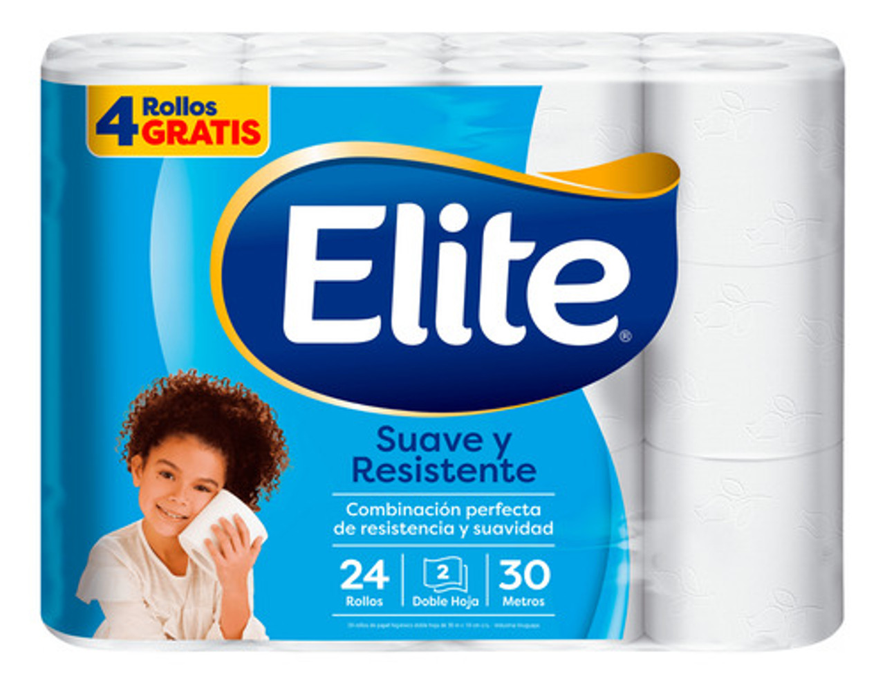 7730219009503 PAPEL HIGIENICO ELITE SUAVE Y RESIST DOBLE HOJA 24X20 UN 30