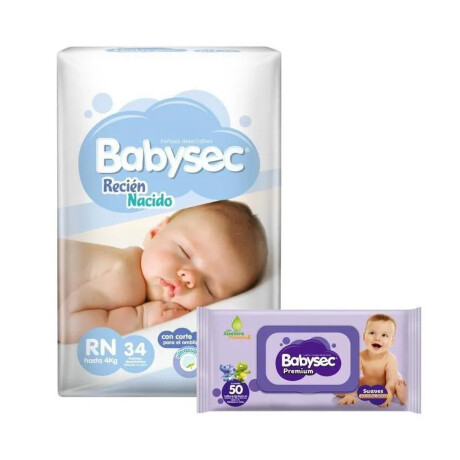 7730219057658 PAÑAL BABYSEC RECIEN NACIDO 34 UN.+T. HUMEDA PREMIUM