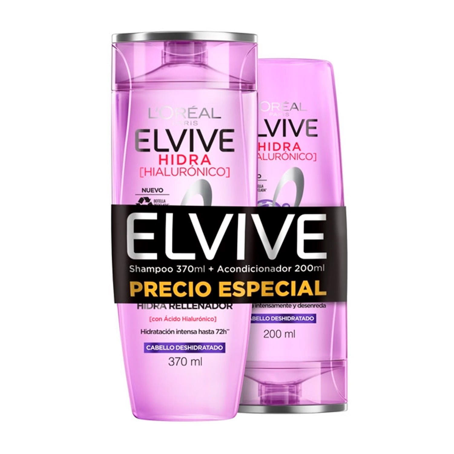 7730317078654 SHAMPOO ELVIVE 370 ML. + ACOND. 200 ML. HIDRA HIALURONICO