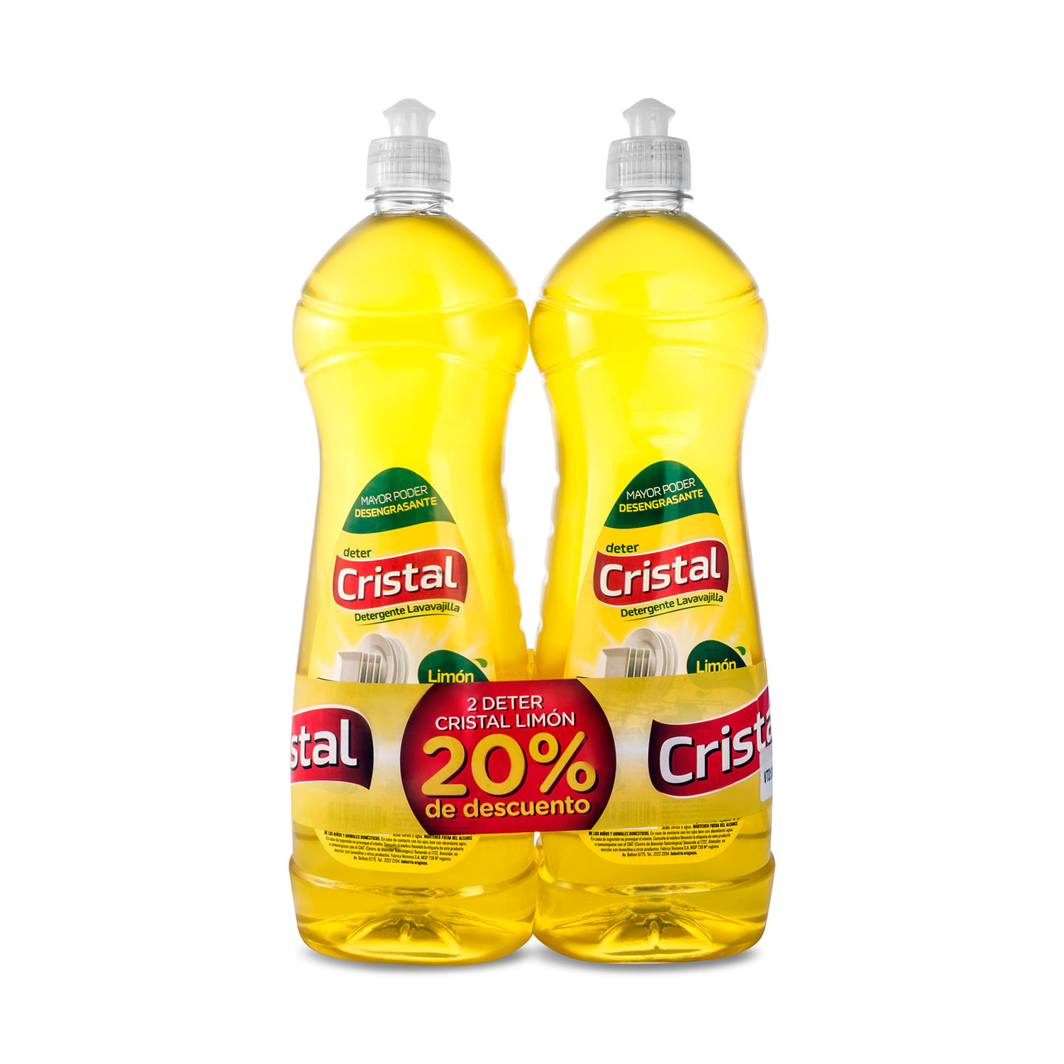 7730377012247 DET. LIQ. CRISTAL 1,250 LT. X 2 UN. LIMON (5602)