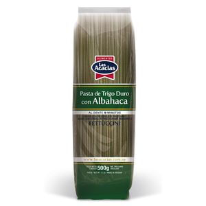 FIDEOS LAS ACACIAS ALBAHACA 400 GRS. FETTUCCINI (233337)
