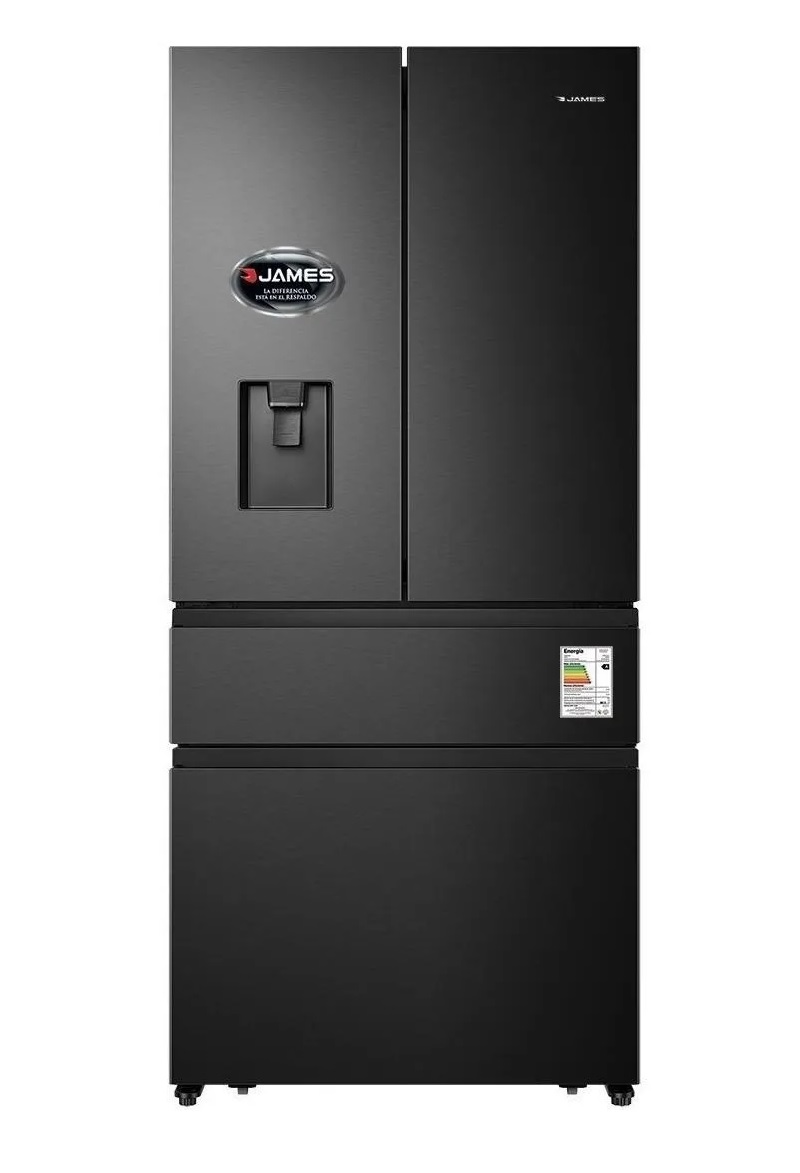 7730749008847 REFRIGERADOR JAMES RJ 455 FTI KDD FRIO SECO DARK INOX C/DISPENSADOR (2455)