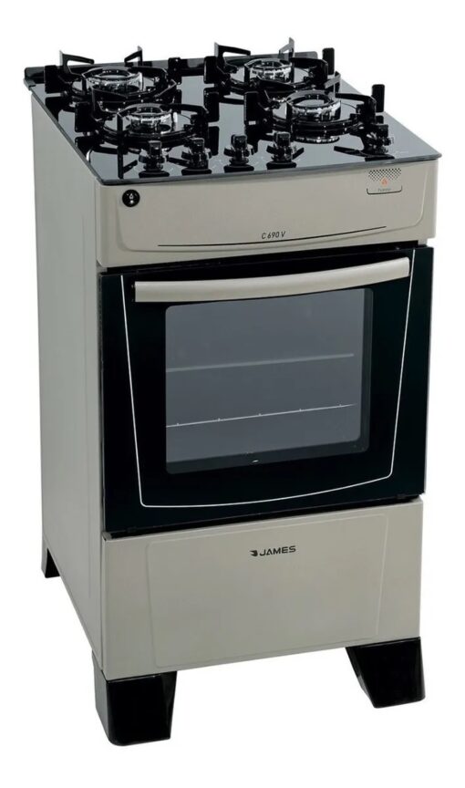 COCINA JAMES C690 V 4H.GAS H/GAS TITANIUM (7692)