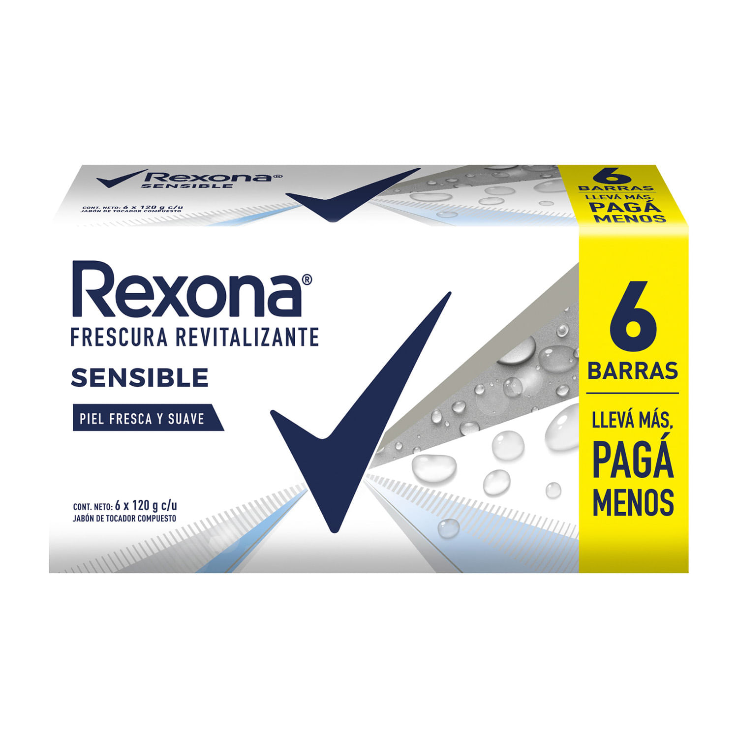JABON REXONA 120 GRS. X 6 UN. SENSIBLE (64797973)