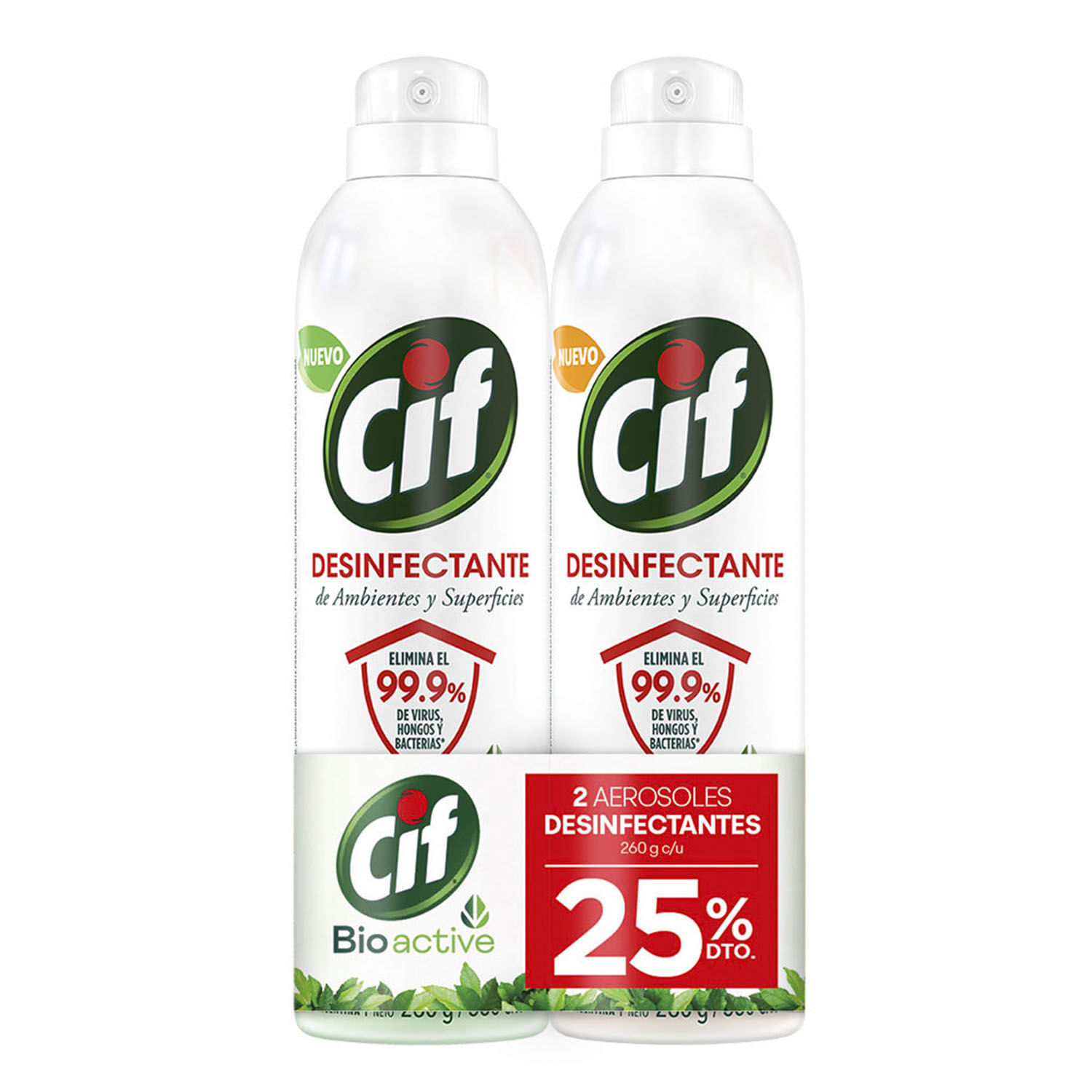7730755003690 D. AMB. CIF DESINFECTANTE AER. 360 ML. X 2 UN. C/25% DTO. (64947616)