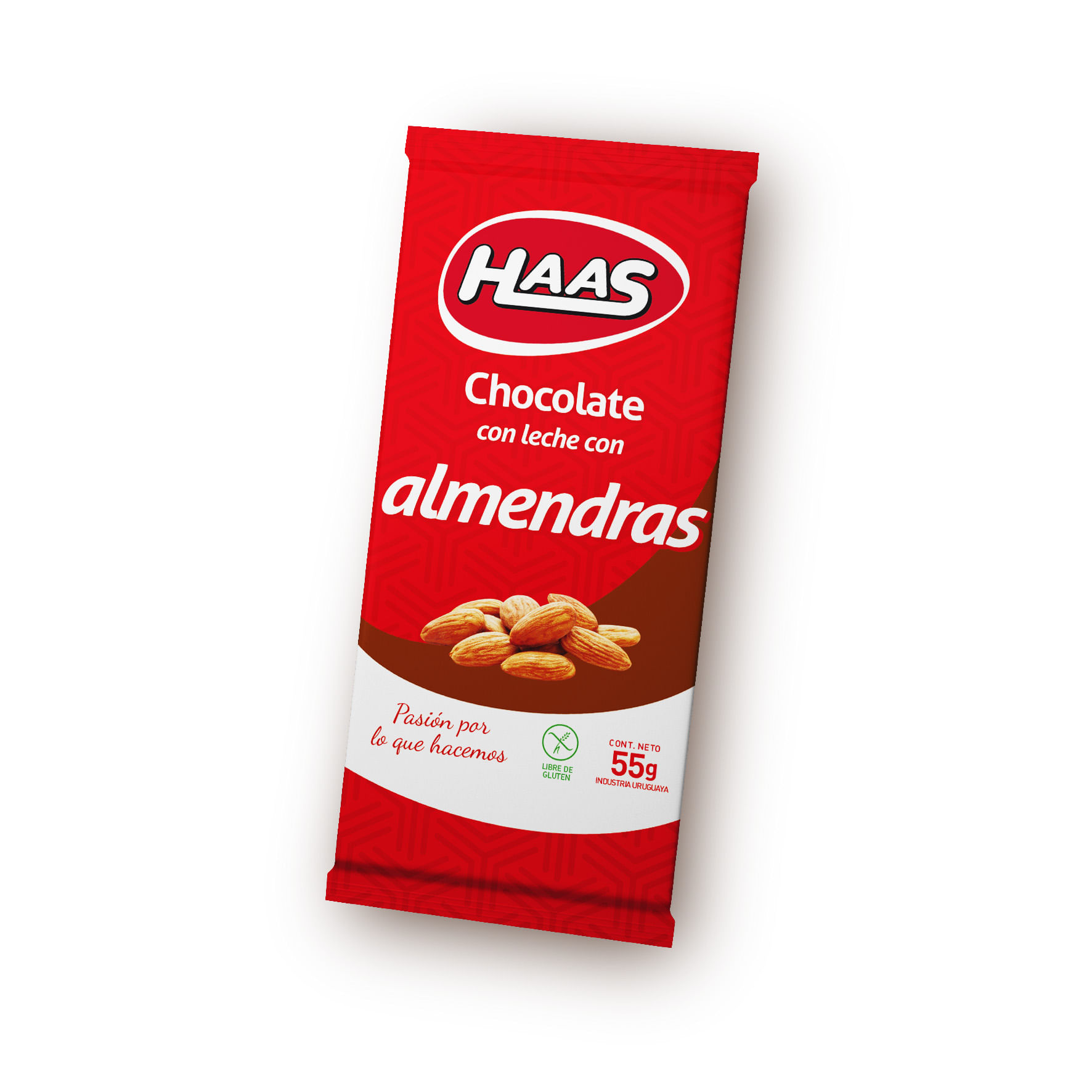 7730903753101 CHOCOLATE HAAS S/GLUTEN 55 GRS. ALMENDRA (70313)