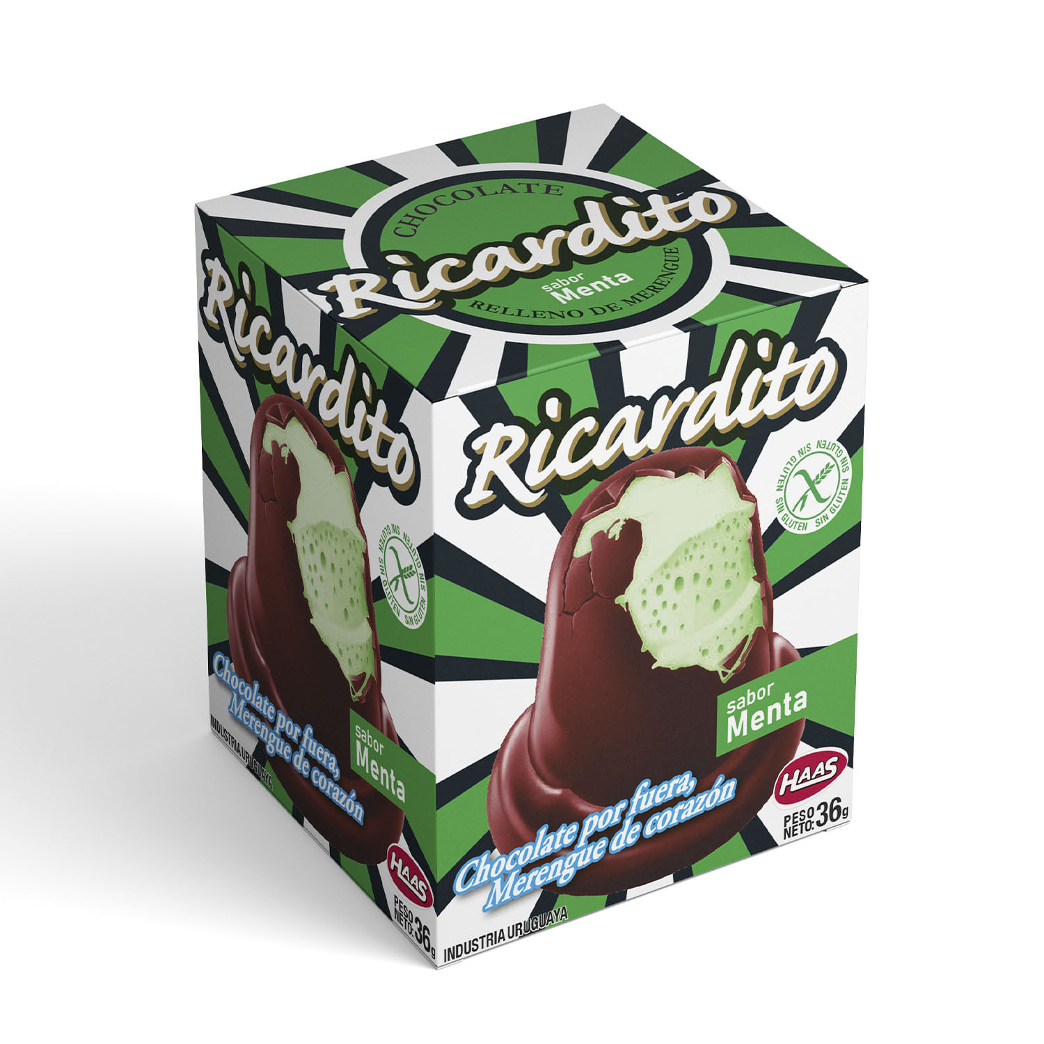 7730903753422 RICARDITO HAAS L/GLUTEN 36 GRS. MENTA (70341)