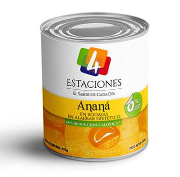 ANANA EN ALMIBAR 4 ESTACIONES 0% AZUCAR 800 GRS. LATA (379)