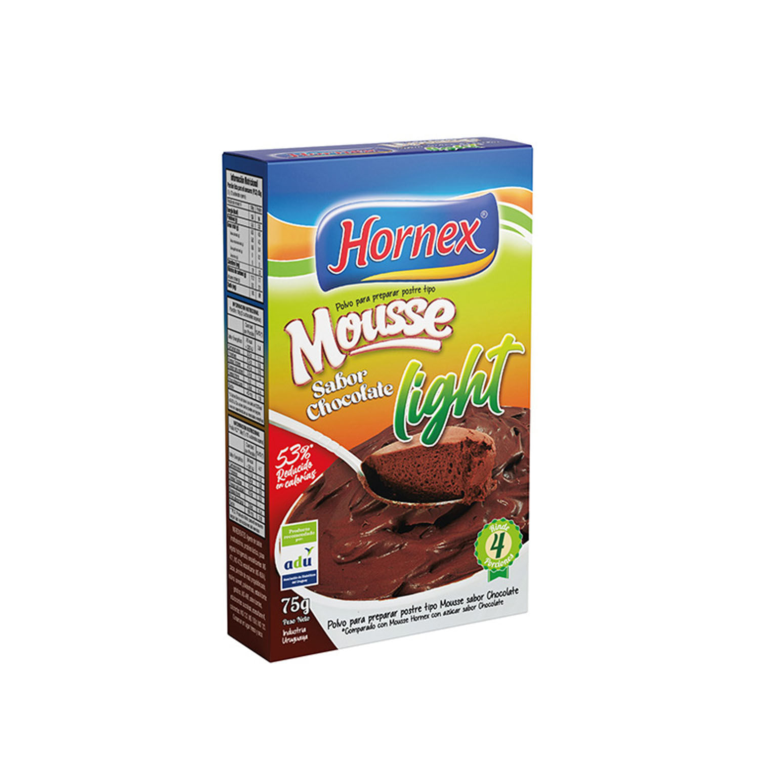 7730910431726 MOUSSE HORNEX LIGHT 75 GRS. CHOCOLATE (1726)