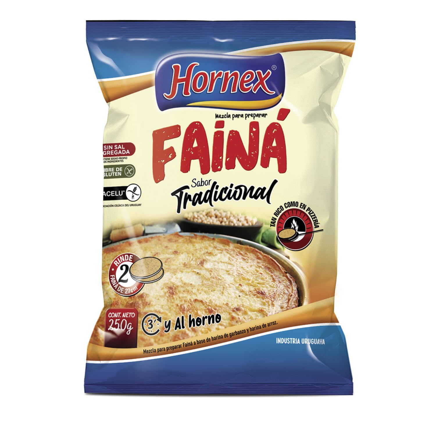 7730910431955 HARINA DE FAINA TRADICIONAL HORNEX S/GLUTEN 250 GRS. (1955)
