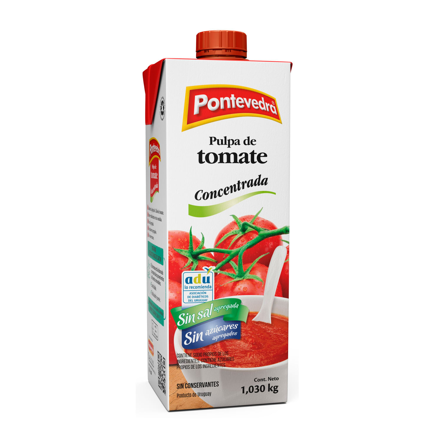 7730976822261 PULPA DE TOMATE CONC. S/SAL Y S/AZ. PONTEVEDRA 1,030 KG TETRA(4012)