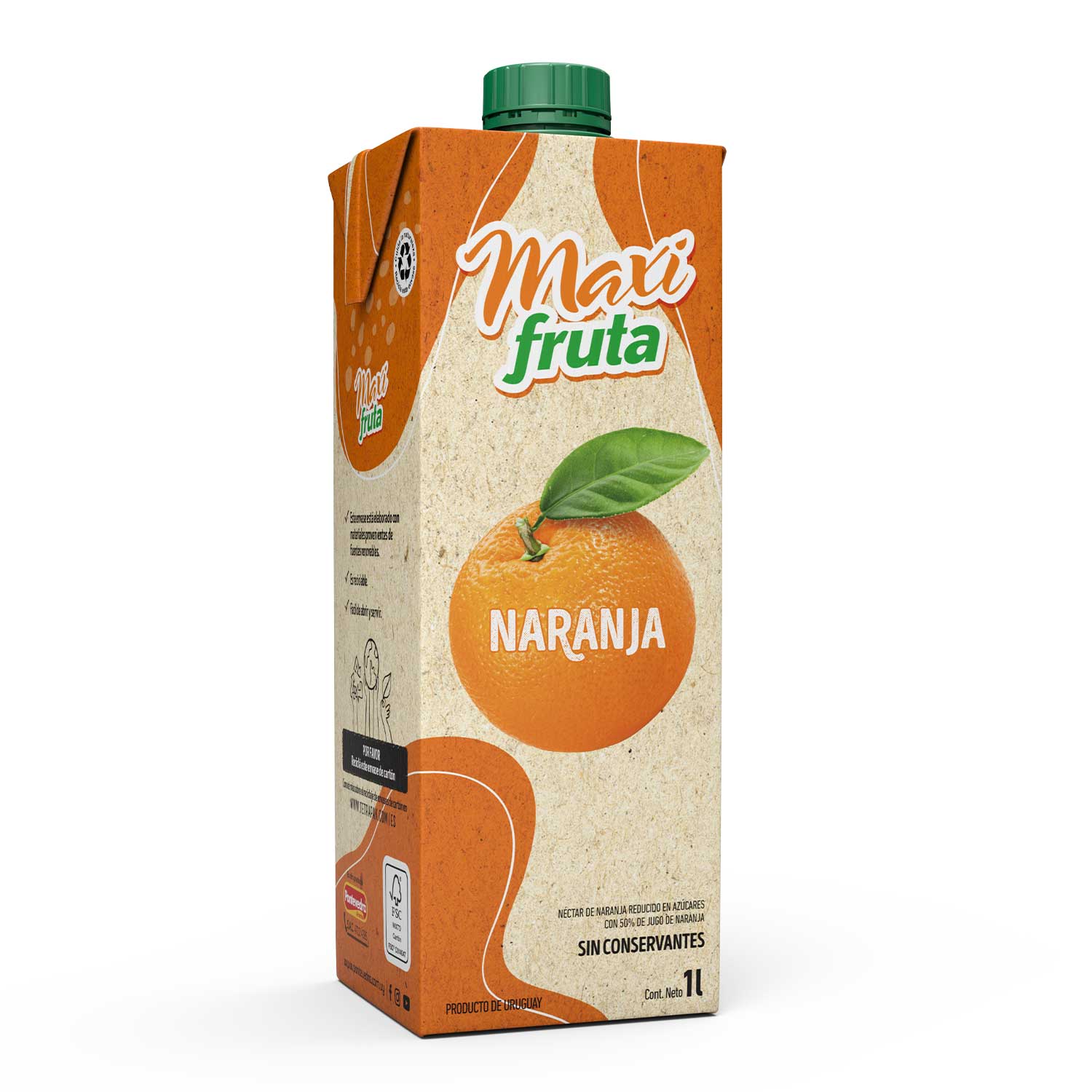 7730976822292 JUGO MAXI FRUTA TETRA 1 L. NARANJA (5043)