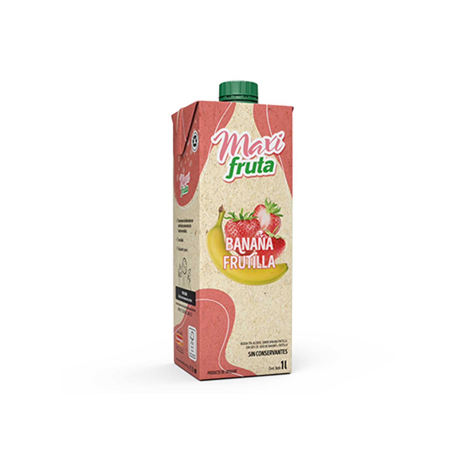 JUGO MAXI FRUTA TETRA 1 L. BANANA-FRUTILLA (5101)